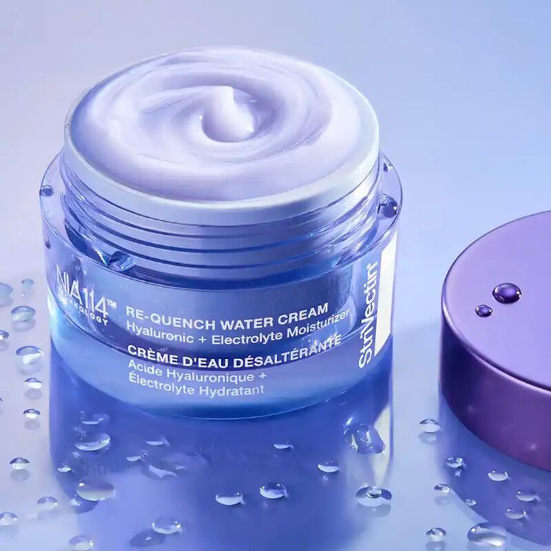 Open jar of Re-Quench Water Cream Hyaluronic + Electrolyte Moisturizer
